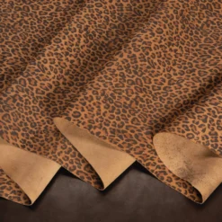 Leopard Printed Leather, 3-4 Oz.