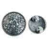 Flower Concho With Two Chicago Screws, Antique Silver/Zinc Die Cast, 1-3/16"