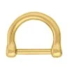 #3255 Mini Screw D-Ring, Solid Brass, 3/4"