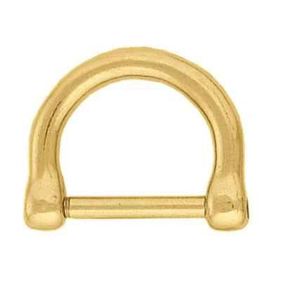 #3255 Mini Screw D-Ring, Solid Brass, 3/4" 1 #3255 Mini Screw D-Ring, Solid Brass, 3/4"