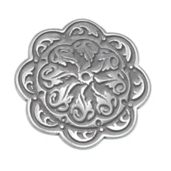 Jeremiah Watt Accented Floral Concho With Post -Handmade Leather Store 22410 1