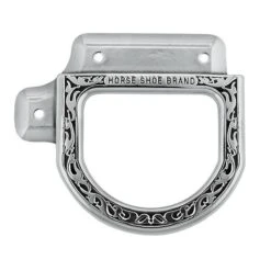 Jeremiah Watt Accented Floral Rear Flat Plate D-Ring, 2-3/8"