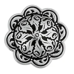 Handmade Leather Store 24 Jeremiah Watt Accented Floral Concho With Post