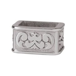 Jeremiah Watt Accented Floral & Wire Edge Loop -Handmade Leather Store 32179 1