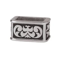 Jeremiah Watt Accented Floral & Wire Edge Loop -Handmade Leather Store 32183 1