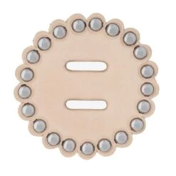 Leather Concho 1-1/4" With Spots And Slots