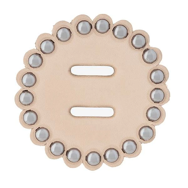 Leather Concho 1-1/2" With Spots And Slots 1 Leather Concho 1-1/2" With Spots And Slots