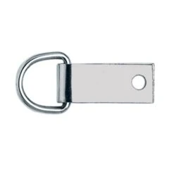Saddle D-Ring With Clip, NP, 5/8"