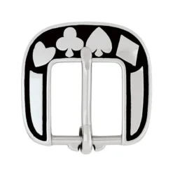 Jeremiah Watt Accented Card Suite Heel Bar Buckle