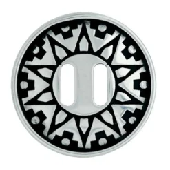 Jeremiah Watt Accented Indian Concho With Slots, 1-1/2"