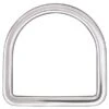 Long Flat Saddle D-Ring Stainless Steel, 3"