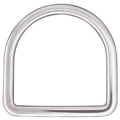 Long Flat Saddle D-Ring Stainless Steel, 3"
