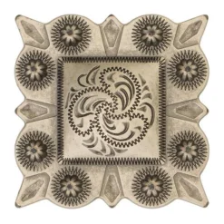 #1842 Square Berry Concho With Post -Handmade Leather Store 46844 1