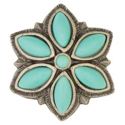 #1846 Floral Stone Concho With Post -Handmade Leather Store 46883 1 023ae059 a60f 476e 9480 f200330178e7