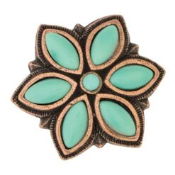 #1846 Floral Stone Concho With Post -Handmade Leather Store 46884 1 11f83130 8234 4e8e bfcc 0fe0f7f592dd