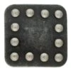 #1883 Square Concho Buffed Black Steel, 1-1/4"