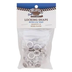 10-Pack Of #2207 Locking Snaps Nickel Plated