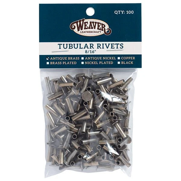 100-Pack Of #104 Tubular Rivets, Antique Brass 3 100-Pack Of #104 Tubular Rivets, Antique Brass - Image 3
