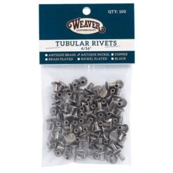 100-Pack Of #104 Tubular Rivets, Antique Nickel