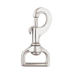 #017 Flat Swivel Snap -Handmade Leather Store ChromeBrass