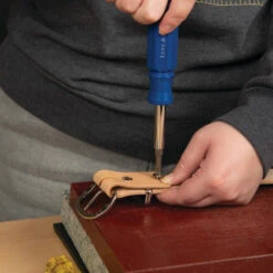 #D5038 Chicago Screws With Floral Design -Handmade Leather Store D5038 NB 1 4 6