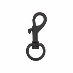 1/2" Matte Black, Bolt Swivel Snap Hook, Zinc Alloy, #P-1801-BLK