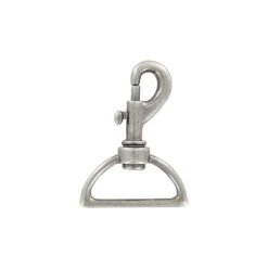 1 1/2" Antique Silver, Bolt Swivel Snap Hook, Zinc Alloy, #P-1753-ANTS