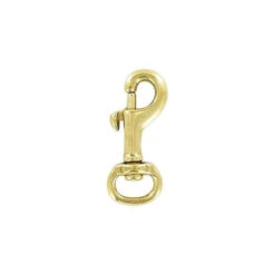1/2" Brass, Bolt Swivel Snap Hook, Solid Brass-PK4, #P-1925