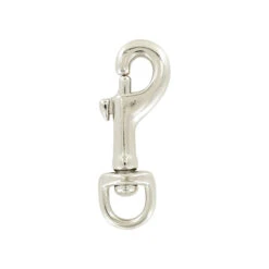 1/2" Shiny Nickel, Bolt Swivel Snap Hook, Malleable Iron, #C-1041-1-2