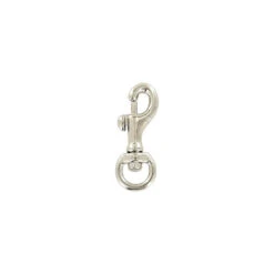 3/8" Nickel, Bolt Swivel Snap Hook, Solid Brass, #P-1922-SBN